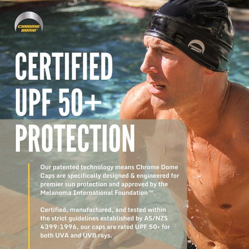 CHROME DOME UPF 50+ Cooling Skull Cap, 78% Recycled, Lightweight Premium Fit, Compression Fabric, Certified Sun Protection (Large-X-Large, Olive with Olive Stitching)