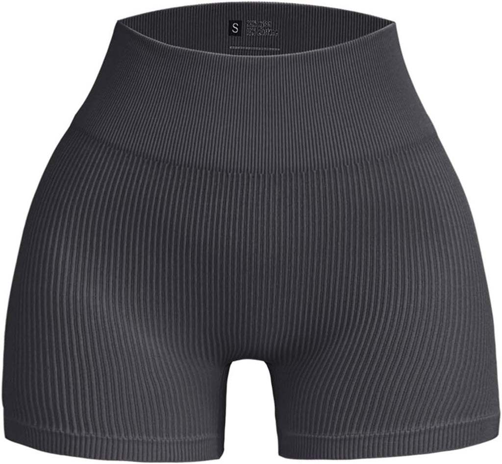 Skiennix Women’s Athletic Shorts - High Waisted Butt Lifting Seamless Biker Shorts for Gym & Yoga