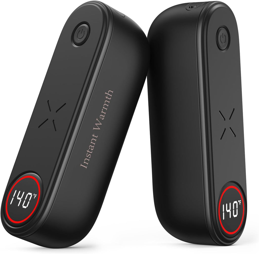 Rechargeable 2-in-1 Hand Warmers by [Brand Name] - 8000mAh USB-C, 3 Heat Levels Up to 140°F | Portable Quick Heating Gift