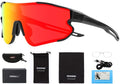 ITSCOOL Polarized Sports Sunglasses for Men Women Lightweight Softball Baseball Running Cycling Glasses UV Protection Black Orange