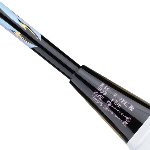 YODIMAN Single Professional Badminton Racket for Advanced Players - 50T Graphite Carbon Fiber with Aerodynamic Frame, Pre-Strung 26lbs, Ultra-Light 5U for Club & Tournament