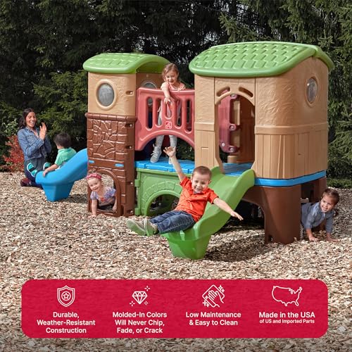 Kids Climber Playset with Slides & Playhouse - Outdoor Jungle Gym for Ages 2-6 Variation of Climber
