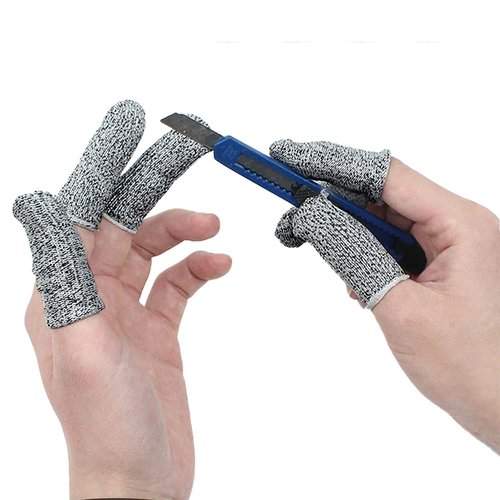 60 pcs Finger Cots Cut Resistant Protector Cut-Resistant Finger Covers, Anti-Cut Fingertips Finger Protection Cots for Peaked Tools DIY Working Building Kitchen Cutter Cooking, Breathable & Reusable