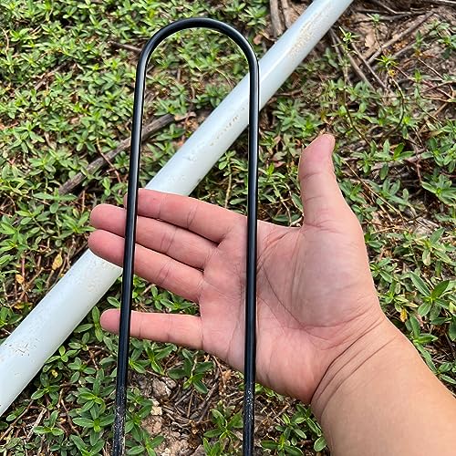 Heavy Duty Ground Stakes for Windproof Tents & Garden Decorations - Black, 8pcs
