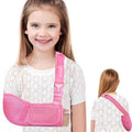 Kids Arm Sling Mesh Medical Sling with Adjustable Shoulder Pad - Breathable Pediatric Arm Support (Pink XX-Small)