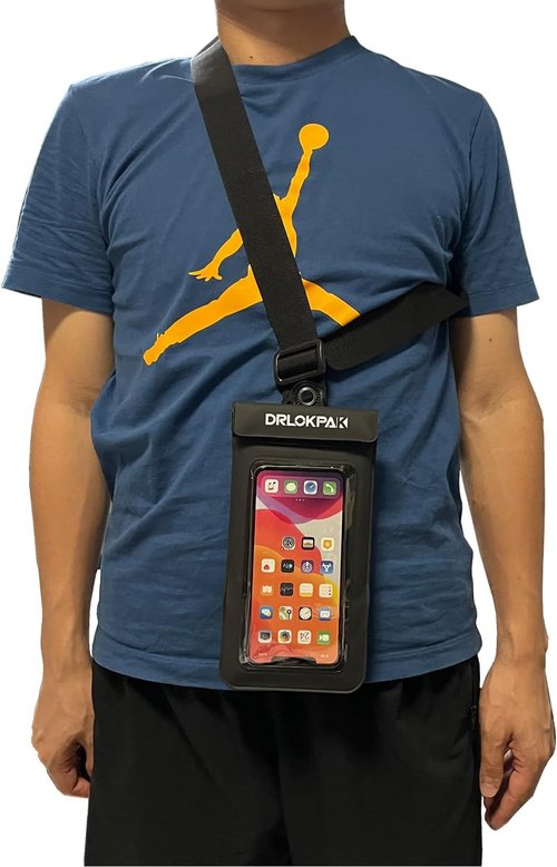 DRLOKPAK Waterproof Surfing Waist Pouch - Crossbody Chest Bag for Snorkeling & Swimming | Orange