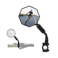 SHEJISI Bike Mirror, 1 pcs Bike Mirror Handlebar Mount,HD,360° Adjusted Bike Rear View Mirror, Anti-impact/explosion/glare, Fits for Mountain Bikes,E-bike, Bicycle,Scooter,Left/Right Universal