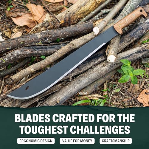 Condor Outdoor Machete with Walnut Handle - El Salvador Wood Variant, 3mm Thick Blade