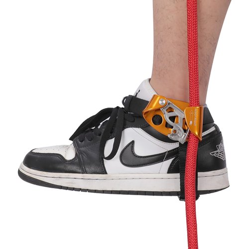 RESQT Foot Ascender, Outdoor Rock Climbing Tree Arborist, Mountaineering Rappelling Equipment Climbing Device for 8-13mm Rope (Right-Orange)