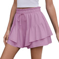 Marsvovo Classic Pleated Skort for Women - Cute Tiered Design | Comfy Wide-Legged Beach Shorts