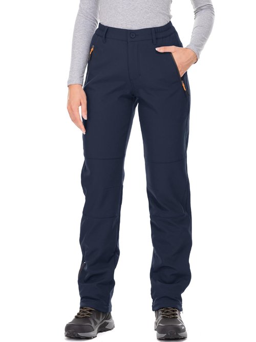Jessie Kidden Women's Waterproof Pants Hiking Ski Snow Fish Fleece Lined Insulated Outdoor Golf Travel Pant (801F Blue 8)