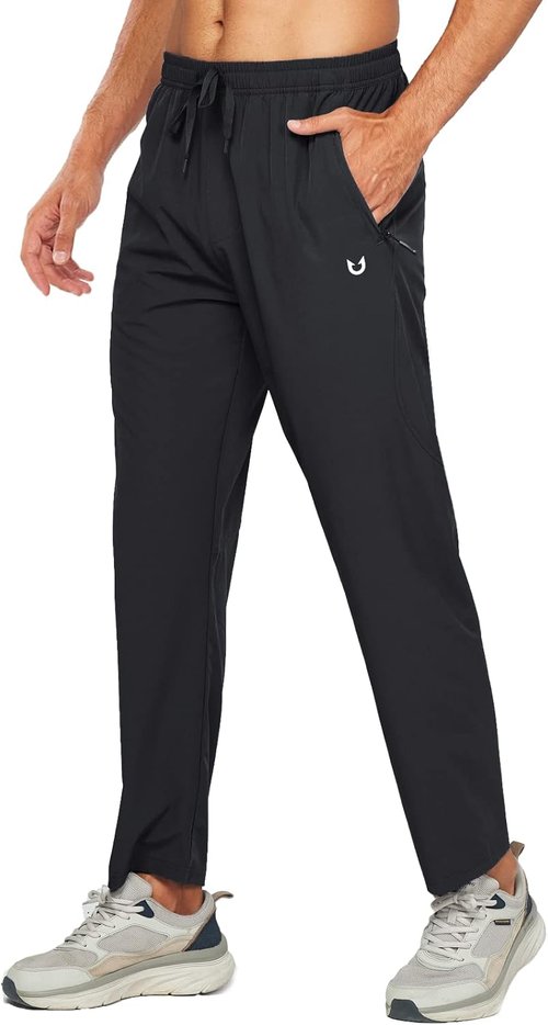 NORTHYARD Men's Athletic Joggers - Lightweight Running Pants with Zipper Pockets | Casual Gym Wear