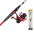 Abu Garcia Max X Spinng Reel and Fishing Rod Combo with Berkley PowerBait Swim Shad Soft Bait Clam, Red, 6'6" - Medium - 1pc