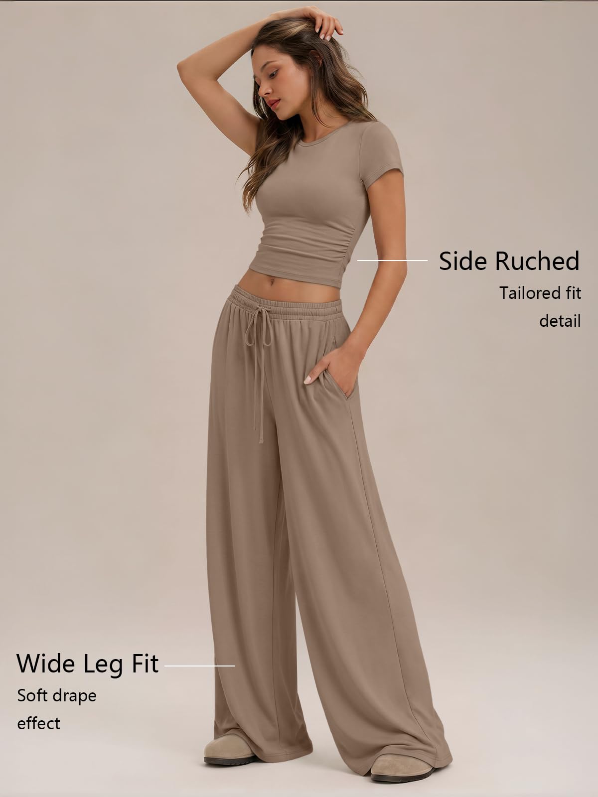 Trendy Queen Womens 2 Two Piece Set 2026 Summer Workout Vacation Gym Clothes Spring Fashion Lounge Matching Airport Travel Outfit Resort Wear Fitness Athleisure Clothing