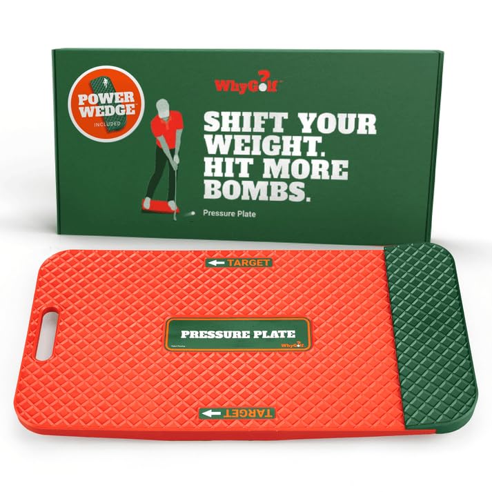 WHYGOLF Pressure Plate Swing Trainer with Power Wedge - Orange / Green
