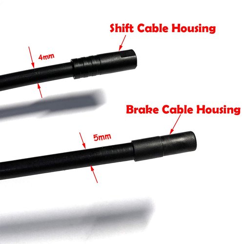 Farbetter Lined Bicycle Brake Cable Housing, 5mm x 50ft, Including 30 PCS Cable End Caps Kit, The Most Trusted DIY Set for SRAM/Shimano Mountain Bike Road Bike (Black)