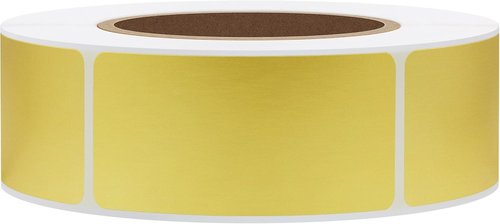 Hybsk Gold Color-Coding Labels - 1x2 Inch Rectangle Inventory Stickers | 500 Labels Per Roll