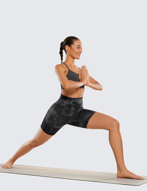 CRZ YOGA Biker Shorts - ButterLuxe High Waisted Spandex for Women | 6-Inch Length for Comfort