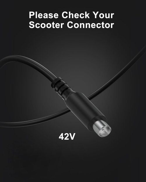 VHBW 42V Electric Scooter Charger Compatible with AovoPro M365 ES60 EW6 365Go M1 M365Pro AP07 VT01 Scooter -YLT-42V0150 Charging Adapter,LED Indicator, 9.8FT Cord