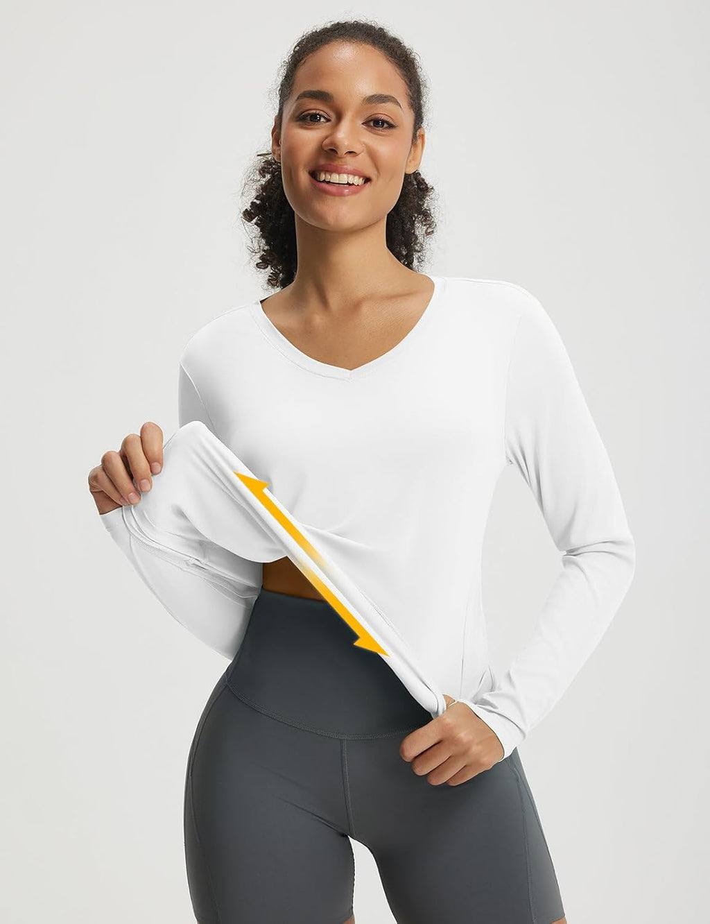 Baleaf Women's Long Sleeve V-Neck Sun Shirt - UPF 50+ Quick-Dry UV Protection for Hiking & Running