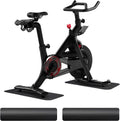 2PCS Bike/Rowing Machine Mat for Carpet Floors, Compatible with Peloton/Yosuda, Bike Mat for Hardwood Floors, Under-Equipment Floor Pad for Carpet, Indoor Stationary Cycling, Noise & Shock Absorption