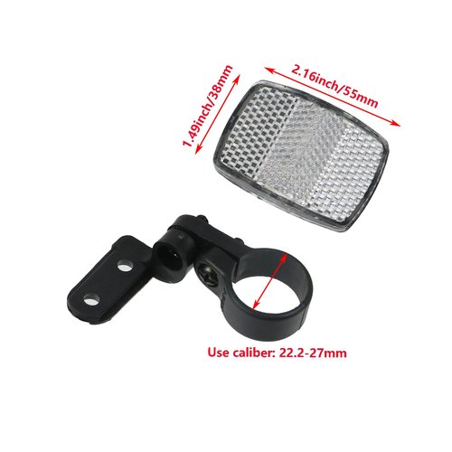 Nicerity 10Pcs Bike Front Reflectors Bike Rear Safety Warnning Reflector for Handlebar and Night Cycling (White)