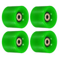 PATIKIL 60mm Longboard Wheels with Bearings ABEC-11, 4 Pack Street Wheels for Skateboards Cruiser Wheel Replacement 80A, Green Golden