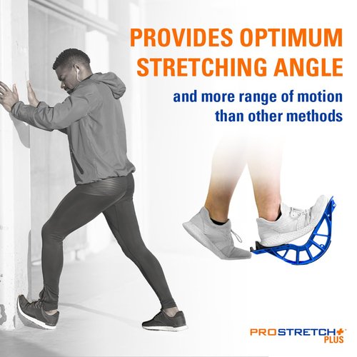 ProStretch Plus Customizable/Adjustable Calf Stretcher and Foot Rocker for Plantar Fasciitis, Achilles Tendonitis, and Tight Calves, Made in USA