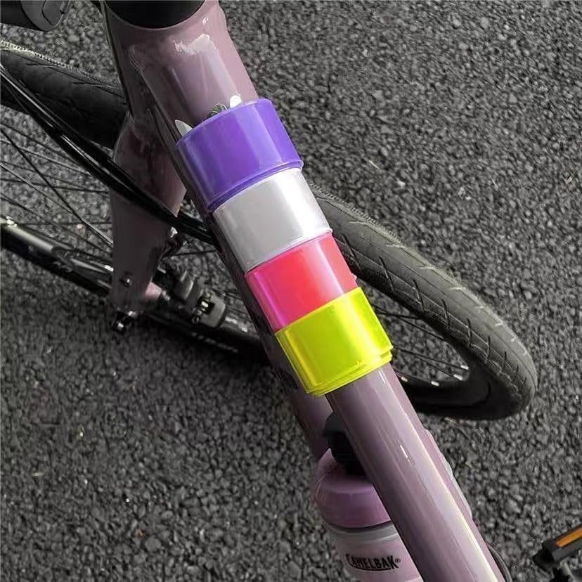 UltAlt 10 Pack Bike Frame Reflective Band Snap Loops Non-Sticky Detachable Decorative Bike Reflectors Reflective Tape for Bike Handlebar Bicycle Seat Post Motorcycle Crash Bar Engine Guard Dirt Bike