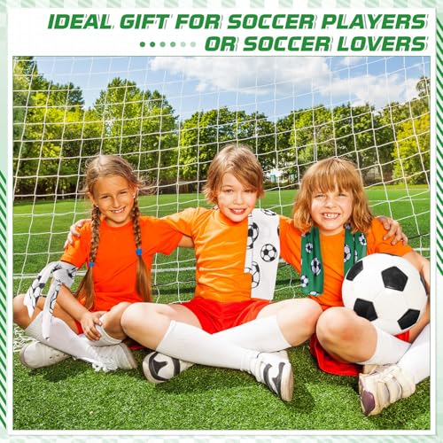 12 Pack Soccer Cooling Towels 30 x 9 Inches Sports Gift Set - Soccer Patterns