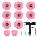 VNAKER Light Up Quad Roller Skate Wheels Set 8 Pack, 82A 32mm x 58mm Luminous Quad Roller Skate Wheels for Indoor or Outdoor and Skateboard Accessories