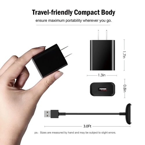 Fast Wall Charger for Fitbit Inspire 2, Fit bit Ace 3 Charger for Kids Replacement Fitbit Inspire 2 HR USB Charging Cable Cord for Inpsire 2 and Ace 3