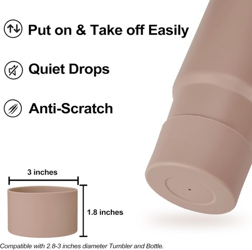 HYZ Silicone Spill Proof Stopper Set - 8 Piece Accessories for Stanley H2.0 Tumblers | Almond Rose