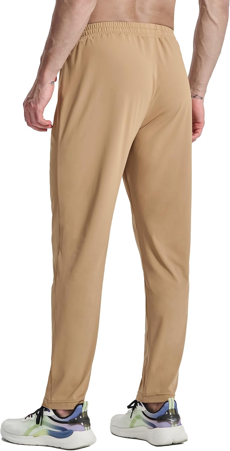 Skiennix Men's Joggers - Athletic Stretch Sweatpants with Zipper Pockets for Gym & Running