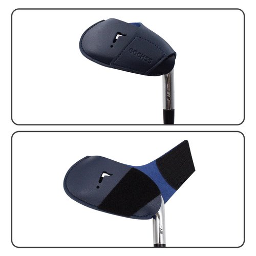 GOCHSS I Golf Iron Headcovers 10pcs PU Fit Both Right-Handed Clubs Golf Club Protector for Titleist Callaway Ping Taylormade Fit More Brands Golf Iron.（Dark Blue）