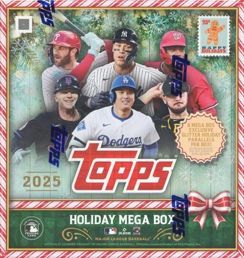 2025 Topps Baseball Holiday Mega Box Sealed Pack Set with Autographs & Parallels