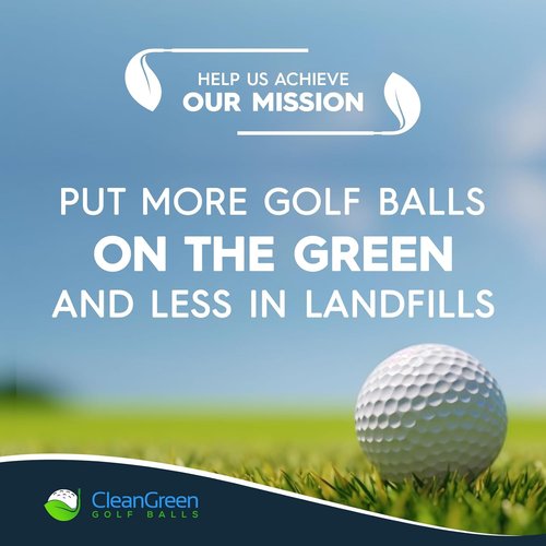 Clean Green Golf Balls | 48 Recycled Golf Balls in Good Condition - Perfect for Practice with Mesh Bag