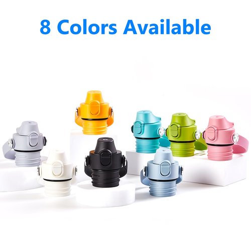 XACIOA Flip Lid for Hydroflask Standard Mouth, Replacement for Hydro Flask Lid, Spout Cap for Narrow Mouth Water Bottle for Simple Modern Iron Flask Accessories, BPA Free, Black - Black