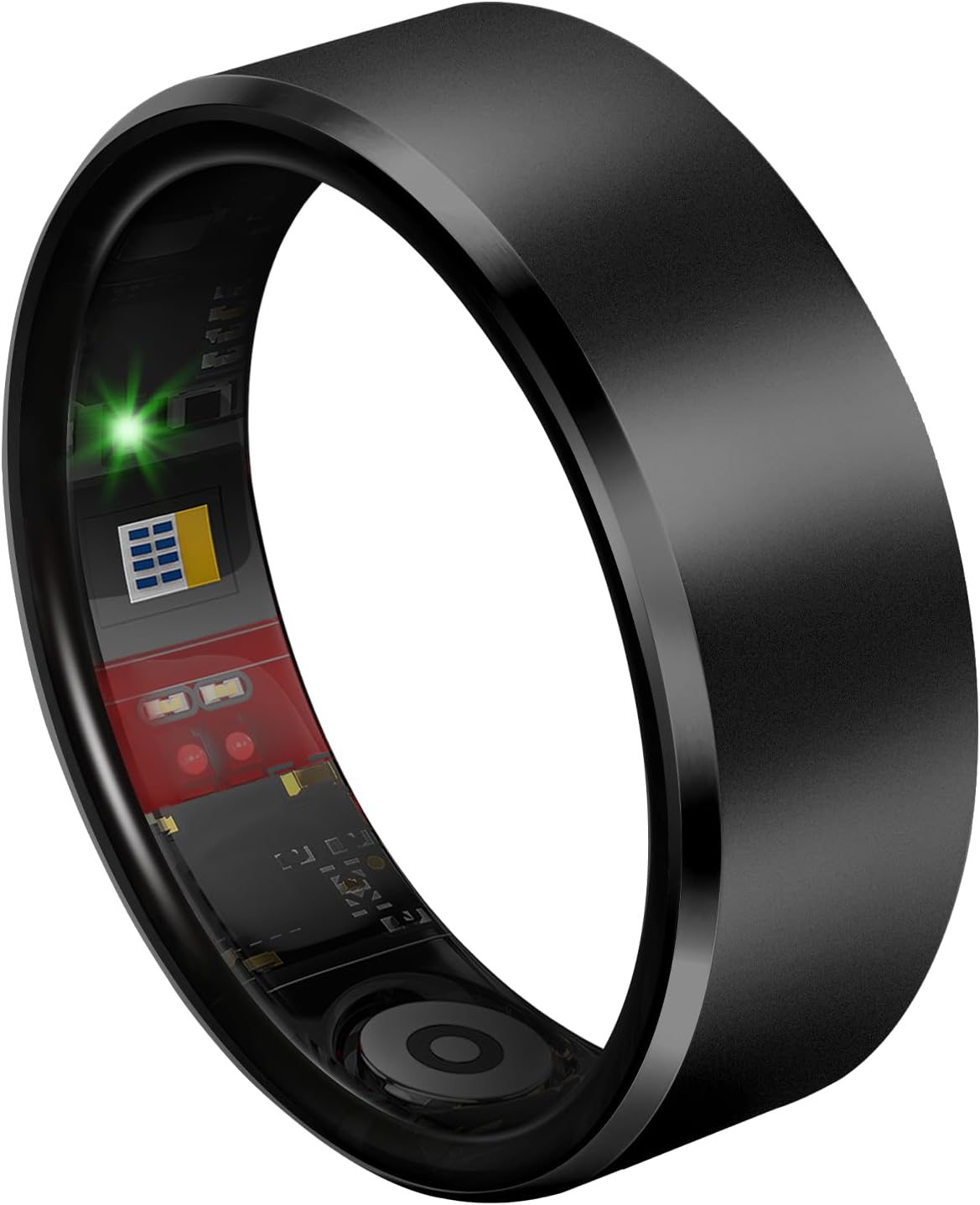 Smart Health Ring 2.0 for Women Men, Slim Scratch & Fingerprint Resistant Design, Efficient Chip Fitness Tracker, Monitors Heart, Graphite 7#