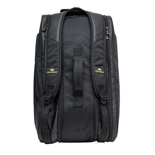Diadem Tour v2 Paddle Bag - Spacious Pickleball Gear Bag with 10 Paddle Capacity | Shoe Compartment | Neoprene Side Pockets | Stylish and Durable (Yellow)