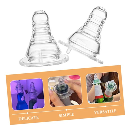 FOYTOKI 20Pcs Silicone Beer Bottle Nipple Caps - Adult Drinking Party Accessories Spill-Proof Bottle Toppers for Beer and Soda Fun Beverage Drinking Decorations for Gatherings