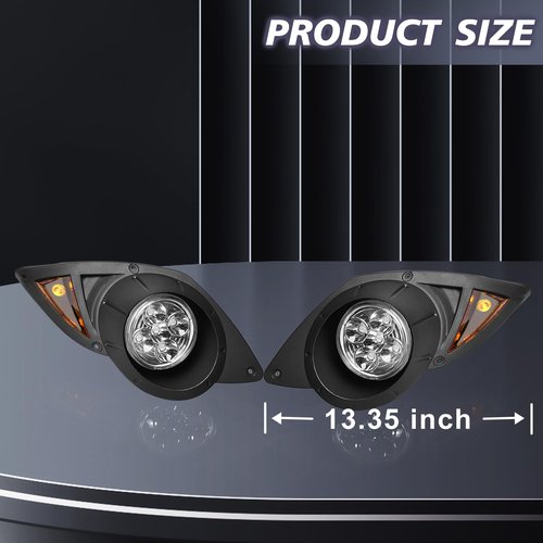 Orle Oko LED Head Light Kit For YAMAHA Drive G29 2007-2016 Gas or Electric Golf Cart Models Passenger Driver Side Replace 12V Headlights Light Kit Assembly For YAMAHA