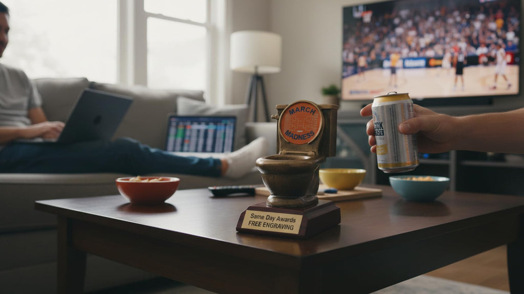 Same Day Awards March Basketball Madness Toilet Bowl Trophy