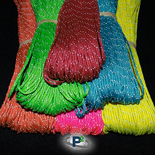 Reflective Fluorescent Paracord 1.8mm Green 20M Tent Guyline Rope Camping