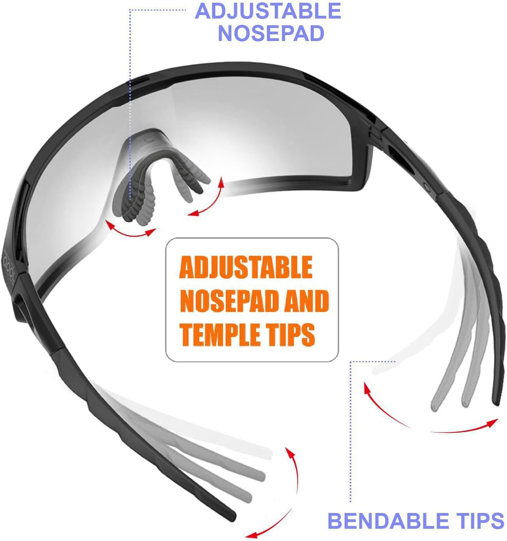 Polarized Cycling Sunglasses - Unisex Sports Eyewear for Golf, Running, MTB & Outdoor Activities