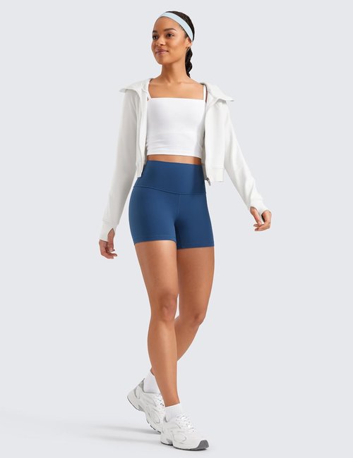 CRZ YOGA Biker Shorts - Butterluxe High-Waisted 4'' Spandex for Women's Workout & Yoga