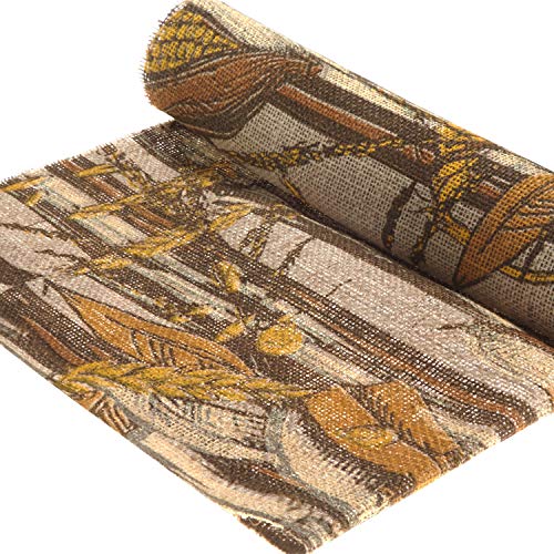 Natural Grain Belt Camouflage Burlap for Hunting - 12ft x 54in, Noiseless & Durable