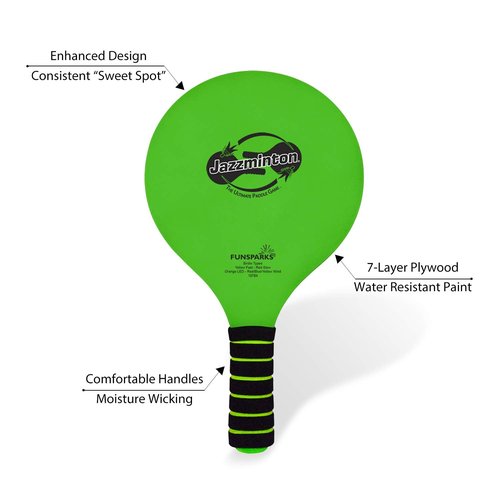 Funsparks Paddle Ball Jazzminton Game - All-Season Indoor/Outdoor Racquet Game for Active Play