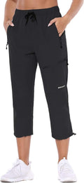 Baleaf Women's Hiking Cargo Capris - Lightweight, Water-Resistant Pants with UPF 50 & Zipper Pockets