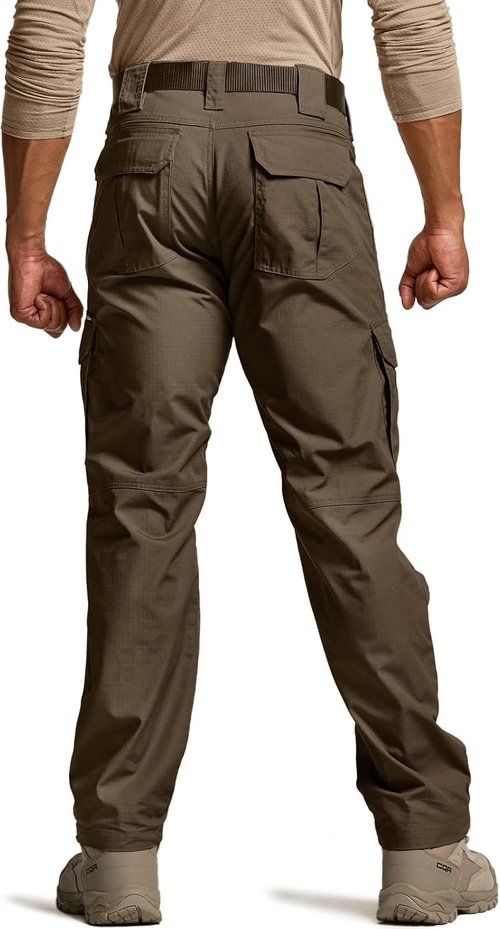 CQR Men's Tactical Pants - Lightweight Water-Resistant Ripstop Cargo Design | Ideal for Hiking & Outdoor Work